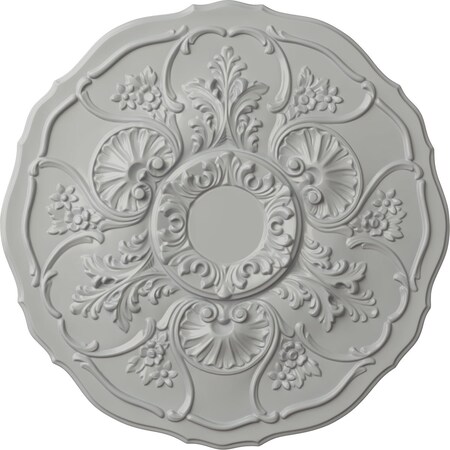 Ekena Millwork Cornelia Ceiling Medallion (Fits Canopies up to 4"), Hand-Painted Frost, 22 1/2"OD x 1 1/2"P CM22CNFRF